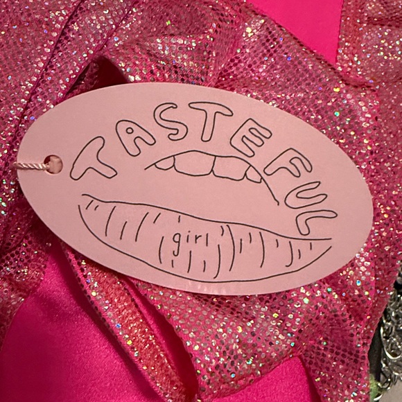 BRAND NEW Holographic Pink Rave Bodysuit with extra rave bottoms - Picture 7 of 7